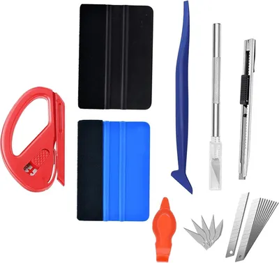 Produktbild von 22 Stück Rakel-Set, Auto Folierung Set Rakel Set für Folierung, Folierungs Werkzeug, Rakel für Folie, Folien Rakel für Möbel-, Auto- und Fensterfolien