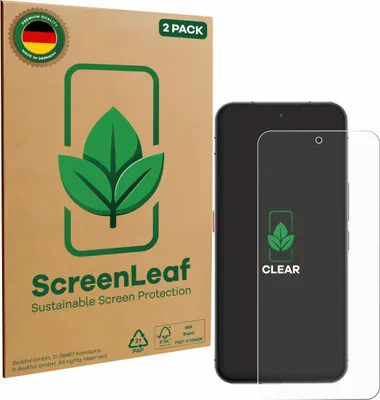 Produktbild von 2x ScreenLeaf Schutzfolie für Oukitel WP210 5G nachhaltiger Displayschutz Display Schutz Folie Klar Transparent