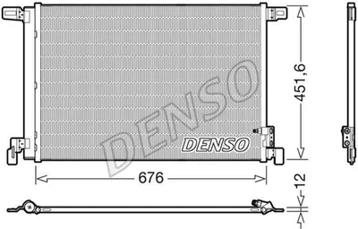 Produktbild von DENSO DCN02008 Kondensator Klimaanlage Klimakondensator für AUDI A6 Avant (4A5, C8) +Trockner
