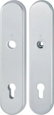 Produktbild von Langschildpaar E3331/3310 F1 / silberfarbig F1 PZ 92 mm
