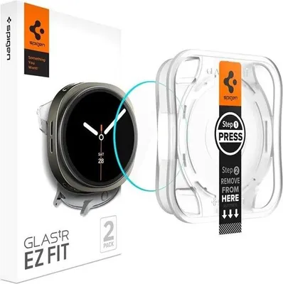 Produktbild von Spigen GLAS.tR EZ Fit, Displayschutz, Smartwatch, Transparent, Samsung, Watch 8 (44mm), Gehärtetes Glas