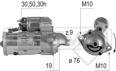 Produktbild von ERA 220607A Starter Anlasser 2,2kW für BMW 3 Limousine (E46) 12V