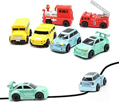 Productafbeelding van Leuke pen, inductieauto, volgt zwarte lijnen, mini speelgoed, educatieve voertuigen voor techniek