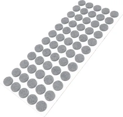 Produktbild von Adsamm® | 60 x selbstklebende Filzgleiter / Grau / Ø 14 mm / rund / Möbelgleiter aus Filz mit 3.5 mm Stärke