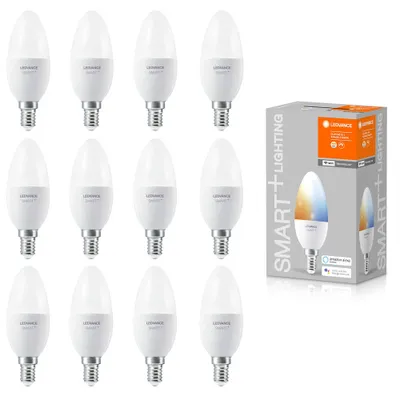 Produktbild von 12 x Ledvance LED Smart+ Kerze B40 4,9W = 40W E14 470lm Tunable White 2700K-6500K 200° Dimmbar App Google Alexa WiFi
