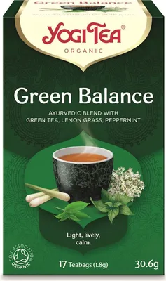 Obrázek produktu pro Yogi Tea®Ajurvédský Čaj Zelená rovnováha (17ks), 55040