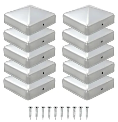 Productafbeelding van Solidchoice - Post Cap van RVS voor Houten Palen, Set van 10