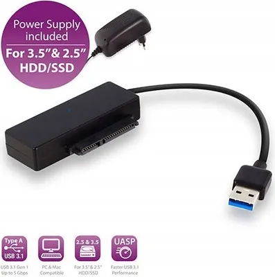 Zdjęcie produktu dla Microconnect USB3.0SATAHDDSSD, USB Typu-A, SATA, Czarny, 400 g, 1 szt., 500 g