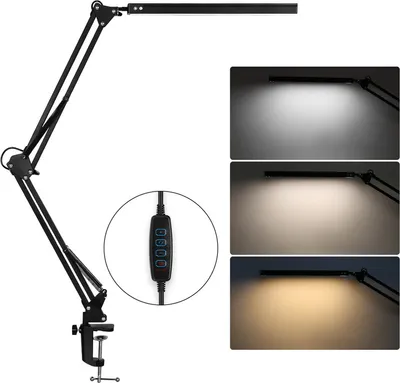 Produktbild von TolleTour 10W LED Schreibtischlampe Tischleuchten FlexBar Tischlampe Büroleuchte Beleuchtung Dimmbar für Arbeiten,Lernen Architektenlampe mit Schwenkarm