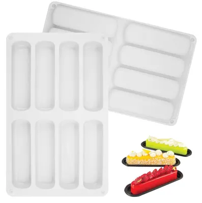 Image de 2 moules en silicone pour barres, adaptés pour les barres de céréales et les chocolats, sans BPA, résistants à la chaleur