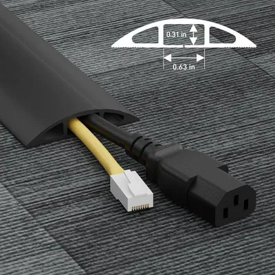 Immagine prodotto di Protezione per cavi per la gestione dei cavi - 1,8 metri - Antiscivolo e flessibile in PVC