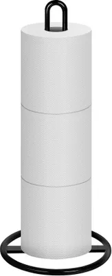 Image de Porte-rouleaux de papier toilette noir pour 3 rouleaux