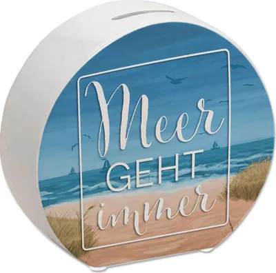 Produktbild von Meer geht immer Spardose mit Urlaubsmotiv