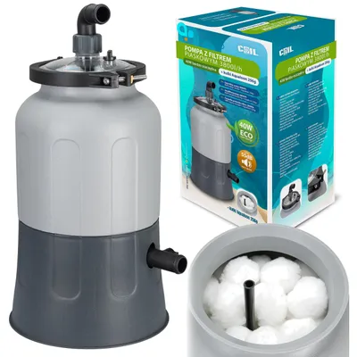 Obrázok produktu pre Pieskové čerpadlo Lebula pre bazény Bestway a Intex. Výkon 3800 l/h, 55 dB, 40 W + filtračné guličky