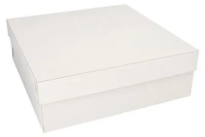 Produktbild von Papstar Tortenkartons, mit Deckel, Pappe eckig 30 cm x 30 cm x 13 cm weiß, 5 x 10 Stück