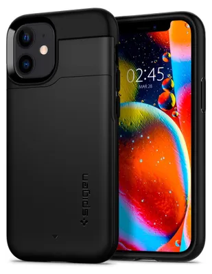 Produktbild von Spigen ACS01707, Cover, Apple, iPhone 12 Pro / iPhone 12, 15,5 cm (6.1"), Schwarz
