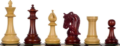 Produktbild von Schachfiguren aus korinthischem Redwood, 4,00 Zoll