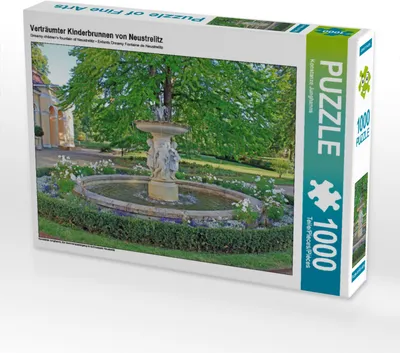 Produktbild von CALVENDO Puzzle Verträumter Kinderbrunnen von Neustrelitz | 1000 Teile Lege-Größe 64x48cm Foto-Puzzle für glückliche Stunden