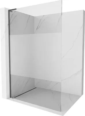 Immagine prodotto di Mexen Kioto L parete doccia Walk-in 100 x 200 cm, trasparente/brina, grigio canna di fucile spazzolato - 800-100-103-66-35