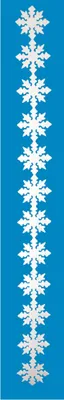 Produktbild von Winterdeko EISSTERN-GIRLANDE. 180x17cm. SCHNEEWATTE, 2cm dick.
