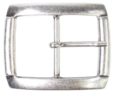 Produktbild von FRONHOFER klassische Gürtelschnalle silber, moderne Schnalle uni 4,5 cm