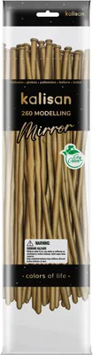 Produktbild von 260M Mirror Gold Nozzle Up Modellierballons, 115 cm, 50 Stk.