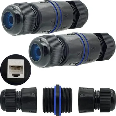 Produktbild von CTRICALVER RJ45 Kabelverbinder, Outdoor Ethernet Kabelverbinder, für CAT.6E/CAT.6/CAT.5E/CAT.5, Wasserdicht, Outdoor Netzwerkkabel Verbinder (2 Stück)