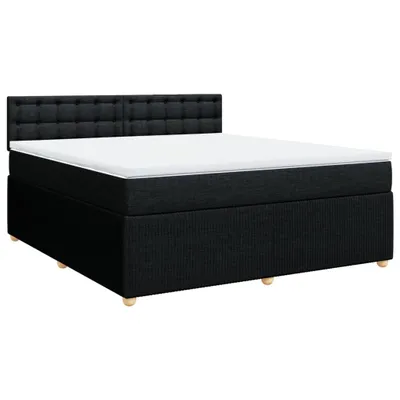 Produktbild von vidaXL Boxspringbett mit Matratze Schwarz 180x200 cm Stoff