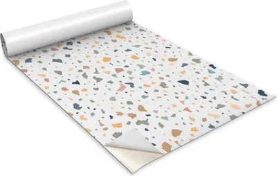 Produktbild von Selbstklebende Möbelfolie - Dekorationsfolie - Tischmöbel - Zuschneidbar - Bunter Terrazzo - 100 x 50 cm