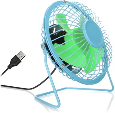 Image de Ventilateur de table USB silencieux Azomor, disponible dans des couleurs vives, pour rafraîchir votre bureau