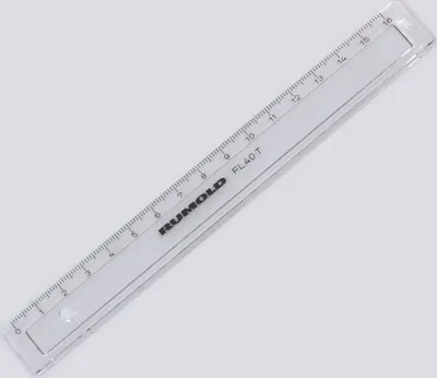 Produktbild von Schullineal 16 cm transparent Packung mit 20 Stück