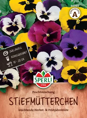 Produktbild von SPERLI Stiefmütterchensamen Prachtmischung 60 Pflanzen