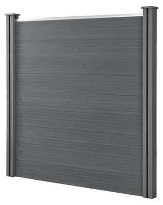 Immagine prodotto di Pannello divisorio per giardino marrone, 183x879 cm - Schermo per esterno in WPC, recinzione e protezione dal vento