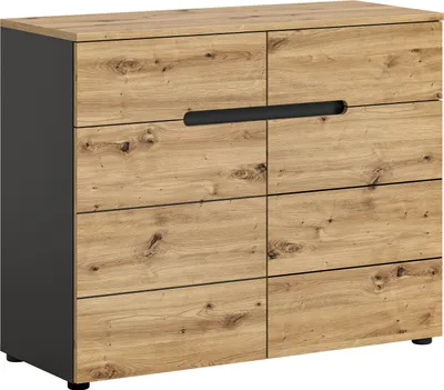 Produktbild von Kommode Canu | grau / Artisan Eiche