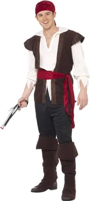 Image de Smiffys - Ensemble de costume pour homme SM1332 (XL) (Marron)