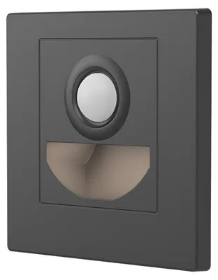Image de Éclairage d'escalier LED Braytron avec détecteur de mouvement, 1,5 W, 3CCT, anthracite, encastré mural, 230 V, IP20