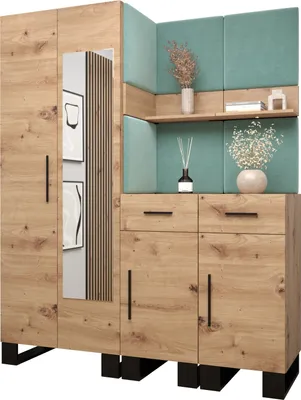 Produktbild von Garderobe ARTIN Set 15 mit gepolsterten Paneelen Industrial Design