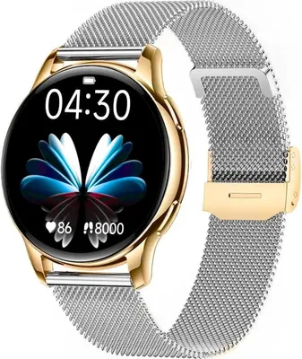 Zdjęcie produktu dla Smartwatch Rubicon RNCF30, złota koperta/srebrna bransoletka/złota klamra