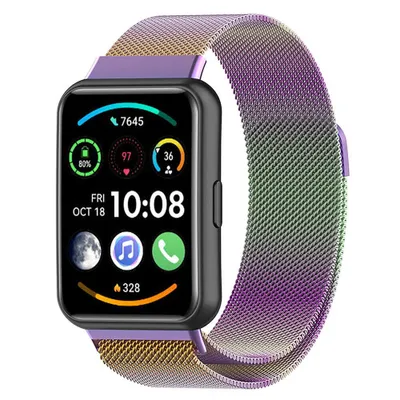 Produktbild von Strap-It Huawei Watch Fit 2 Milanese Armband (Regenbogen)