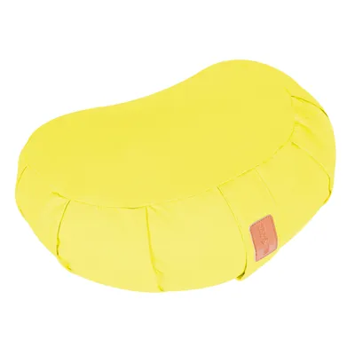 Produktbild von GORILLA SPORTS® Yogakissen Halbmond – Meditationskissen mit Dinkelfüllung & Baumwollbezug – Sitzkissen Yoga – Waschbar mit Griff