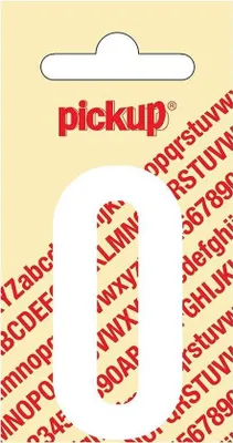 Productafbeelding van Plakletter Nobel Sticker witte letter 0 Pickup