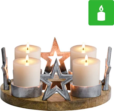 Obrázok produktu pre Adventný veniec Vianočná dekorácia svietnik Demali