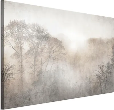 Image de LUMASOUL Tableau sur toile, toile motif nature, tableaux muraux cadre bois, 90x60cm forêt 4