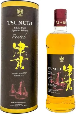 Obrázok produktu pre Mars TSUNUKI Single Malt Japanese Whisky PEATED 2016-2017 50% obj. 0,7l v darčekovej krabici