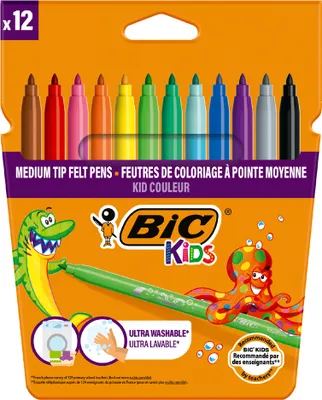 Image de BIC KIDS Feutre de coloriage Kid Couleur medium, étui carton de 12 pièces