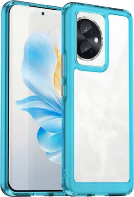Produktbild von Schutzhülle für Honor 100 Klar Rückseite Stoßfeste TPU Silikon Bumper Hülle Hellblau
