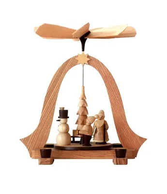Produktbild von Pyramide mit Weihnachtsfiguren natur HxBxT 26x23x20cm NEU