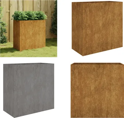 Zdjęcie produktu dla vidaXL Sadzarka 40x80x80 cm stal corten - Sadzarka - Sadzarki - Podniesione łóżko - Podniesione łóżko ogrodowe