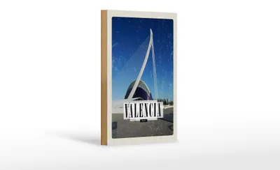 Produktbild von Holzschild Reise 12x18 cm Valencia Spanien Hafenstadt Reiseziel