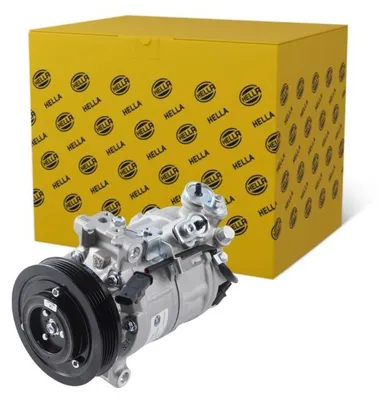 Produktbild von HELLA 8FK 366 200-881 6SEU16C Klimaanlage Klimakompressor PAG 46 R134a passend für MERCEDES-BENZ B-Klasse (W246, W242) A-Klasse (W176)